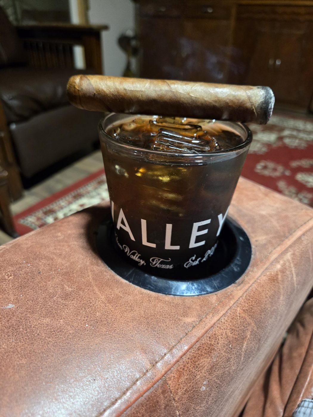 A cigar and a pour in the lounge