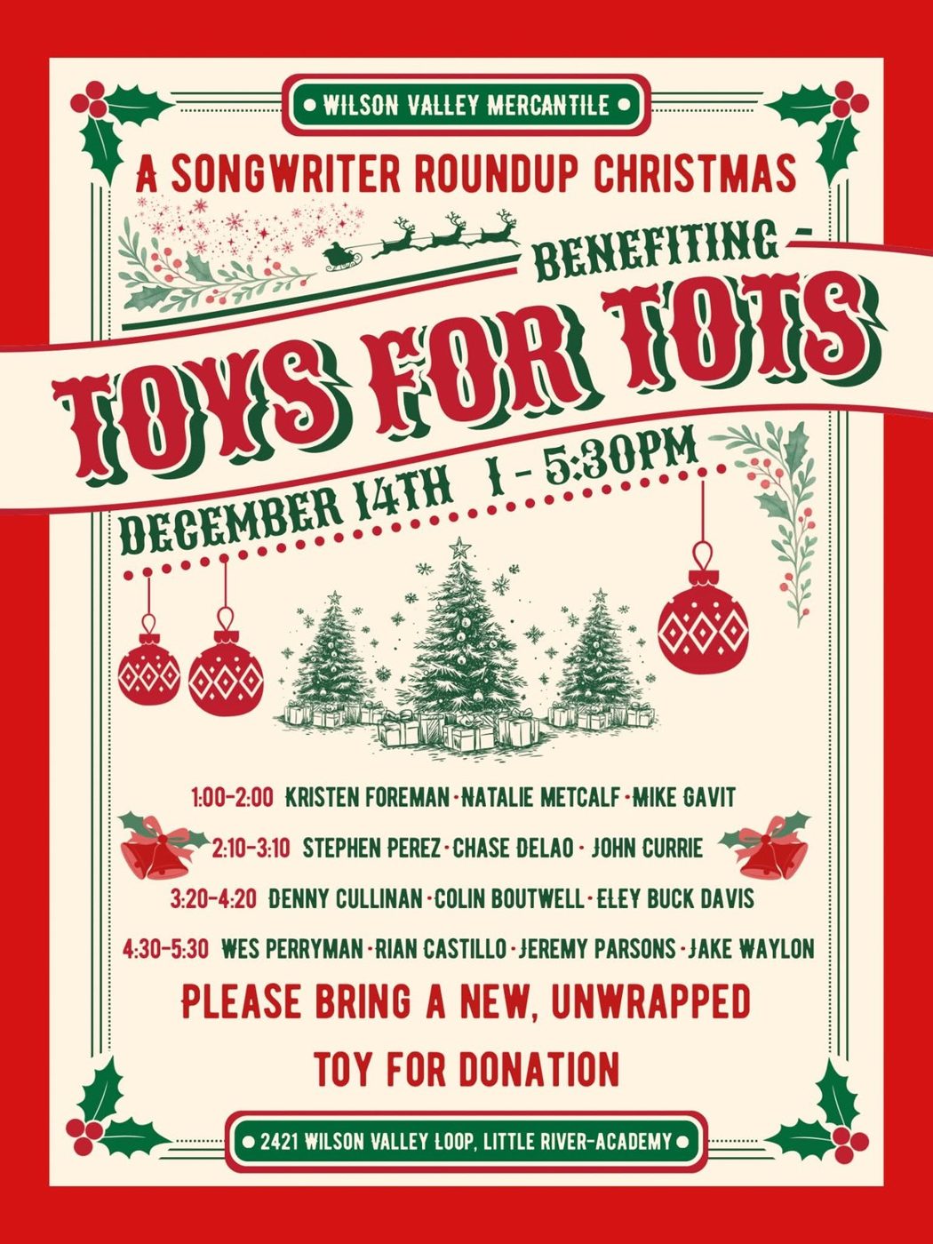 A Songwriter Roundup Christmas, December 2025